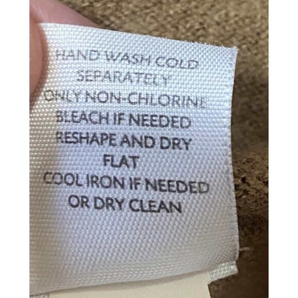 J Jill Cardigan Sweater Open Front Long Wool Blend Small Camel Brown Minimalist - Picture 5 of 9